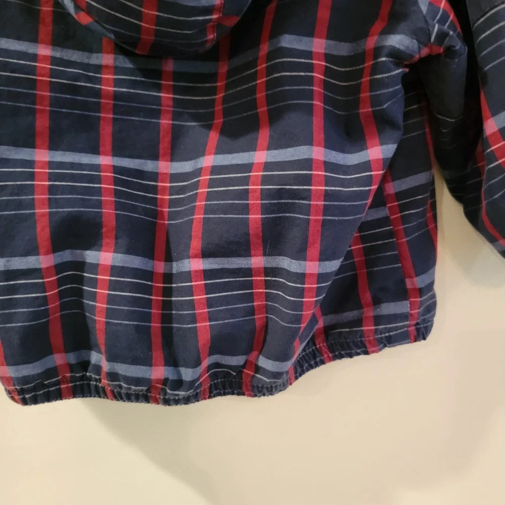 Vintage Baby Gap windbreaker plaid 12-18 month windbreaker spring jacket blue
